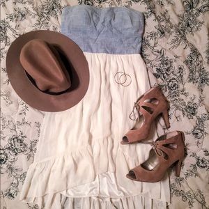 Strapless High-Low Dress